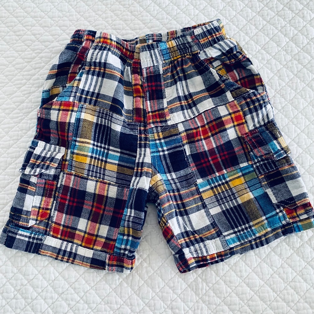 Minibamba Toddler Madras Plaid Shorts Size 12 Months